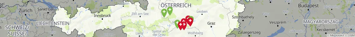 Kartenansicht für Apotheken-Notdienste in der Nähe von Sankt Georgen am Kreischberg (Murau, Steiermark)